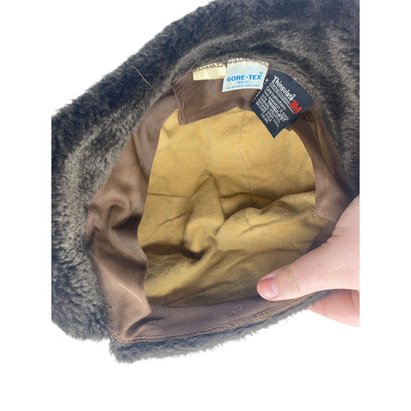 Vintage Ear Flap Trapper Hat Cap Camo Camouflage Thinsulate Gore-Tex 3M Hunting - Picture 8 of 9